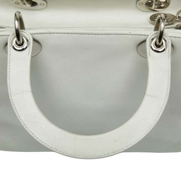 CHRISTIAN DIOR White Leather Shoulder Bag - Picture 13 of 16